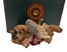 Boyds Bears Figurine Ornament Hope, The Angel Bear With Wreath 4  Long