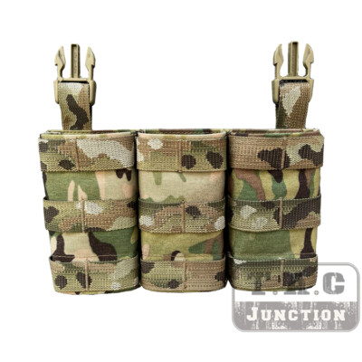 Triple 5.56 7.62 KYWI Placard Swift Clip Magazine Pouch Hook Front Mag Panel