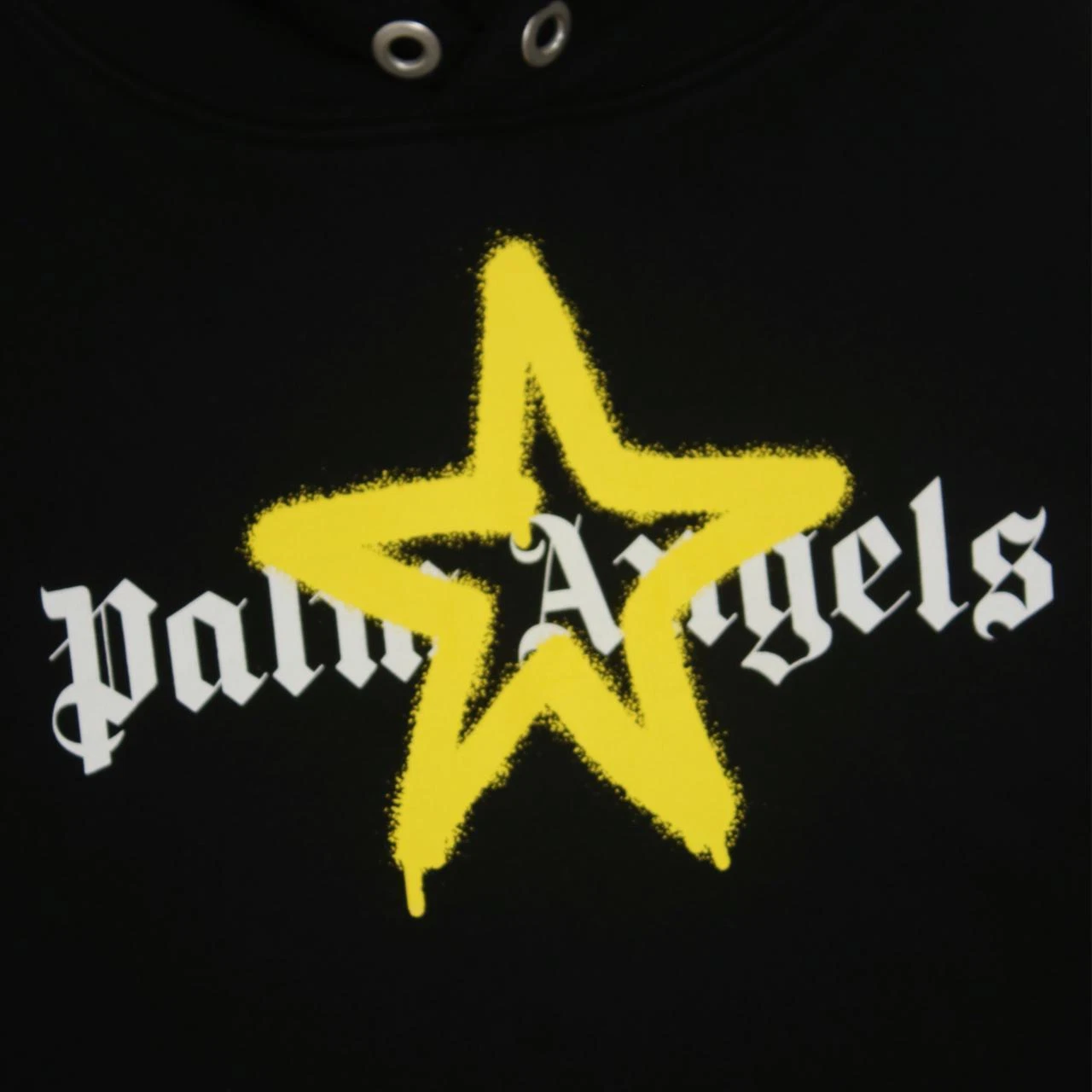 Felpa con cappuccio spray Palm Angels Star taglia media nera