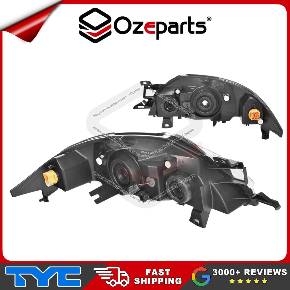 Set / Pair LH+RH Head Light Lamp Chrome For Ford Falcon AU / Fairmont 1998~2002 - image 2 of 4