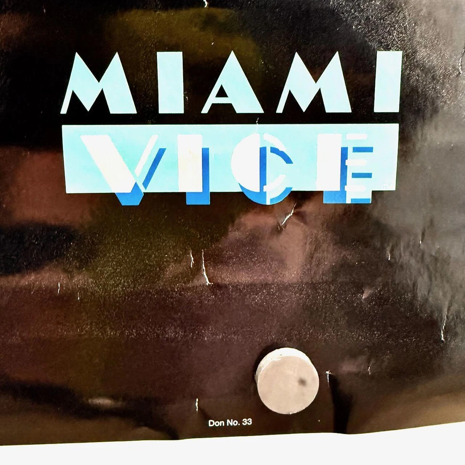 VTG 1984 DON JOHNSON Miami Vice Poster 80s Kevin Costner Cigarette RARE - image 3 of 4