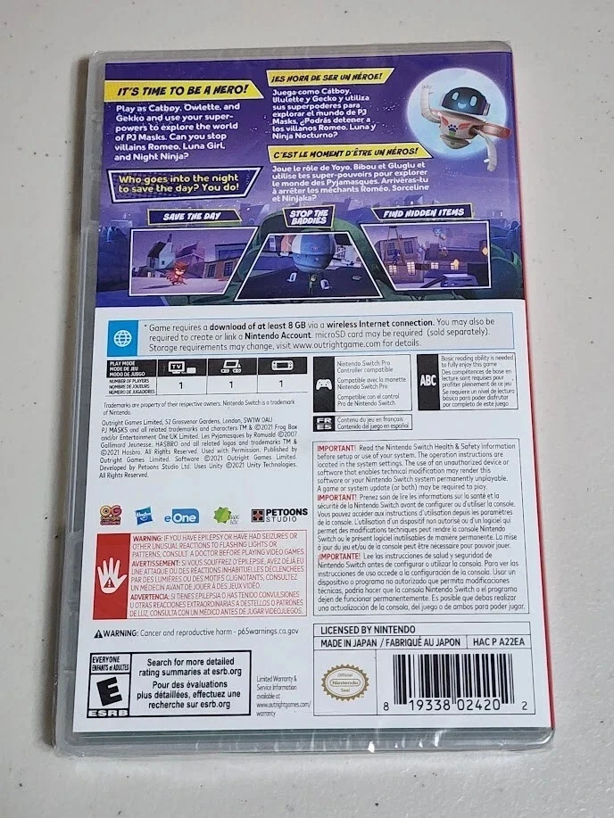 PJ Masks Heroes of the Night - Download only, no cart - Nintendo Switch - NEW - Image 2 of 2