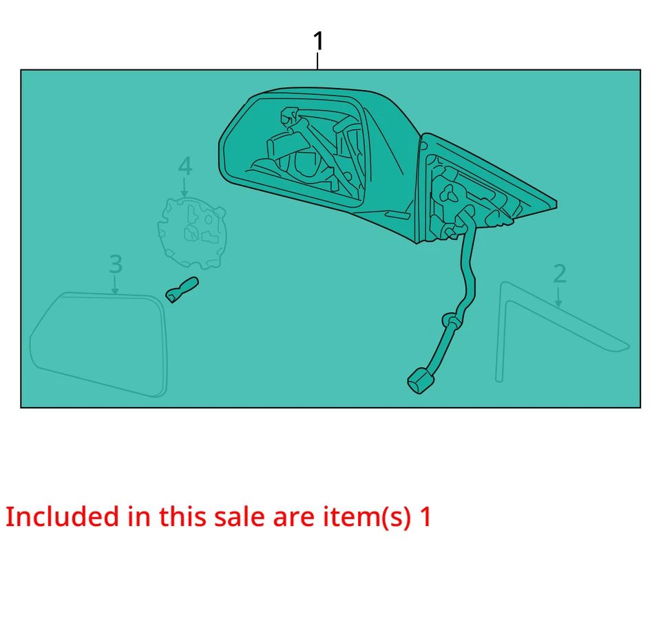 FITS 2008-2014 CADILLAC CTS CADILLAC CTS 08-14 MIRROR ASM 25828076 - NEW OEM - Image 3 of 4