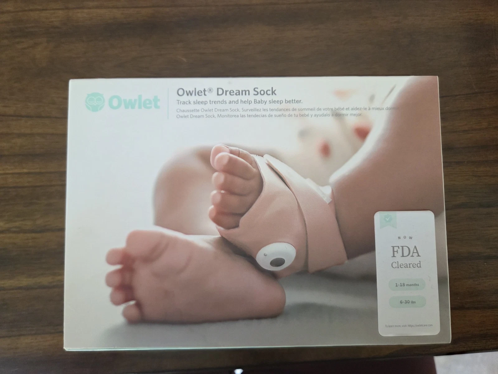Owlet Dream Sock Baby Monitor - Dusty Rose - Used