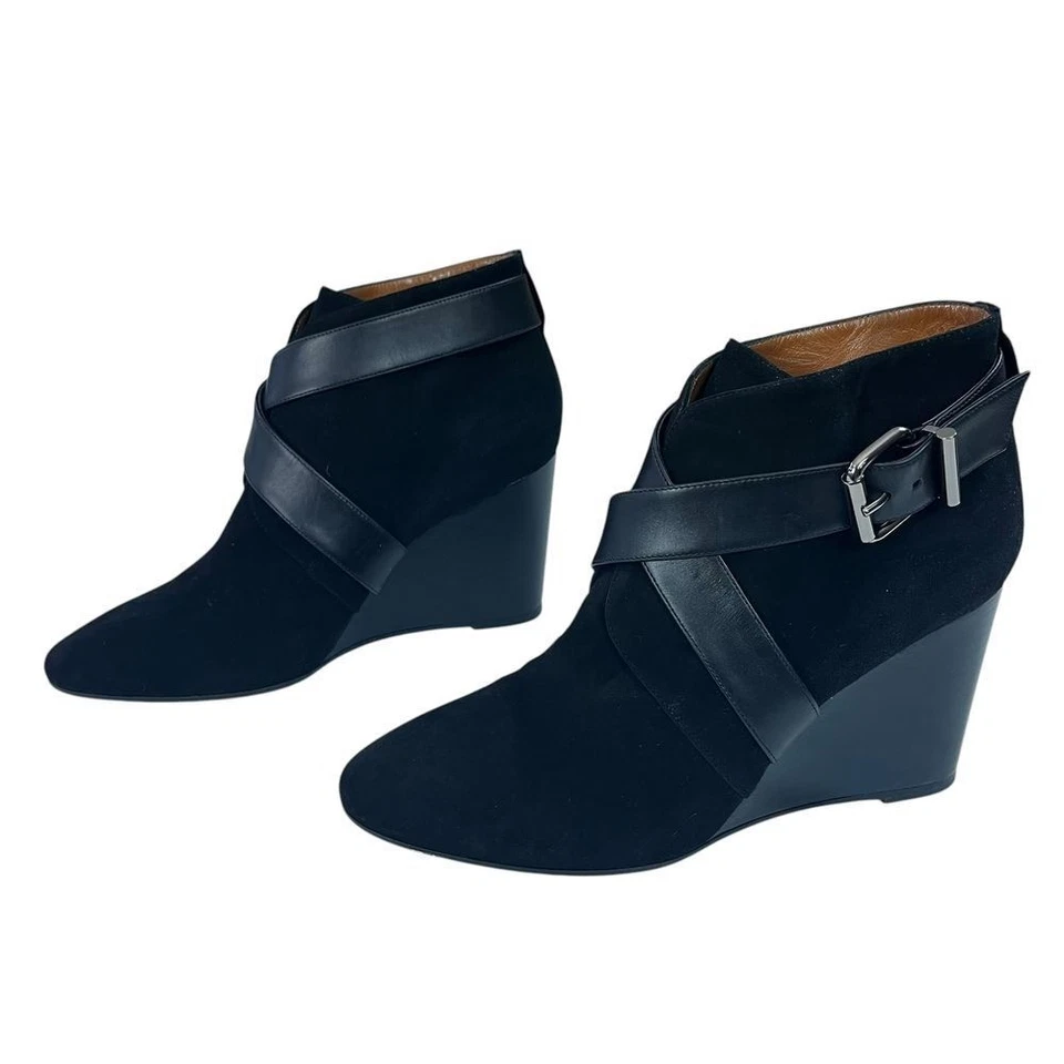 Botas Anke Aquatalia Tillie de gamuza negras con cuña para mujer talla 8 Foto 3 de 4