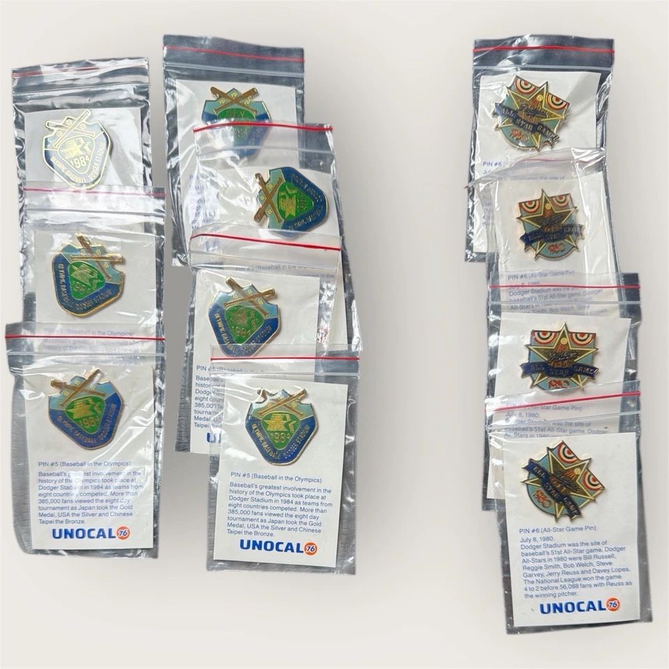 LOTE DE 83 Nuevos Prendedores de Solapa Unocal 76 De Colección Años 80 De Los Angeles Dodgers 25 Aniversario Foto 4 de 4