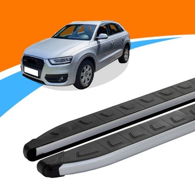 Trittbretter passend für Audi Q3 ab Baujahr 06/2011-07/2018 DOLU Silber mit ABE