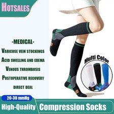 Compression Socks 20-30mmHg Men Women Knee High Medical Grade Support Stockings