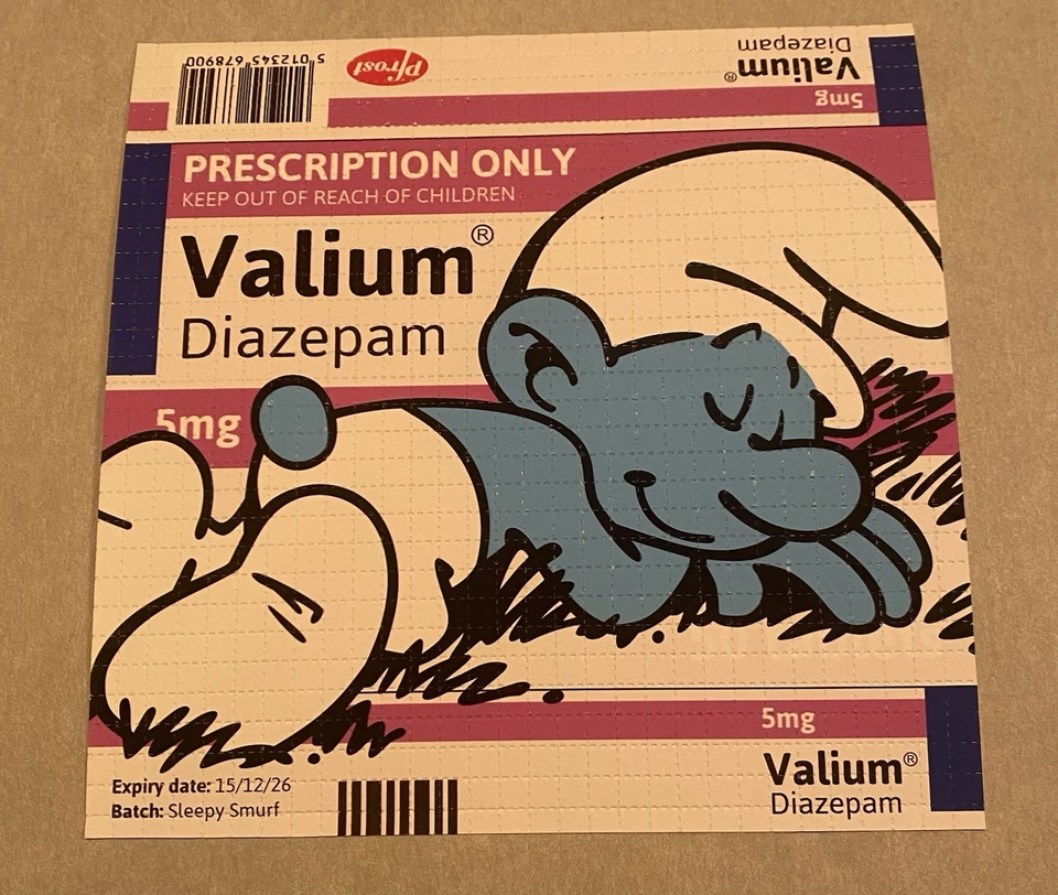 Impresión de Ben Frost 'Pitufo Dormido' Arte Secante Numerado X/175 Certificado de Autenticidad Firmado Foto 3 de 3