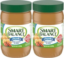Smart Balance Natural Chunky Peanut Butter 2 Pack 16 oz Vegan Non GMO