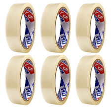 6 CLEAR STRONG TAPE ROLLS PACKAGING PARCEL PACKING SELLOTAPE 22mm x60M CELLOTAPE
