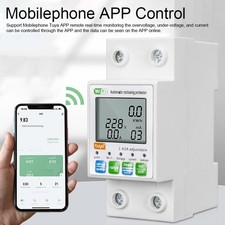 Smart Power Meter Digital Power Consumption Monitor Over & Under Voltage Switch