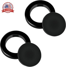 2 Set Black Patio Table Umbrella Hole Ring with Umbrella Hole Cap,Silicone Umbre