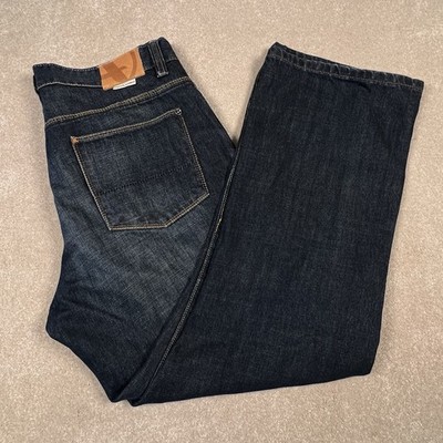 Aigle Organic Cotton Dark Wash Bootcut Flare Denim Jeans 5 Pocket Men's 36/30