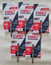 5 X Armeg Stubby Twister Impact Driver Rated Masonry Drill Bits,Size 6.0mm