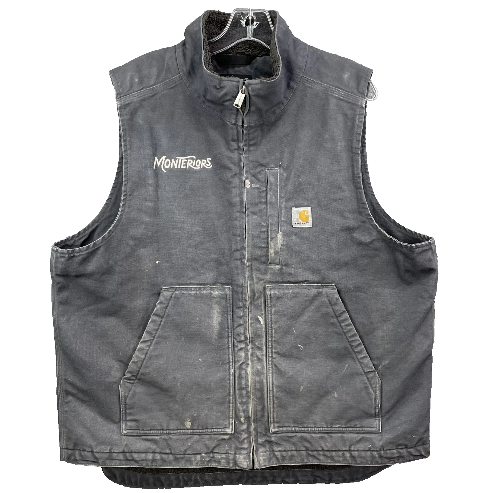 Carhartt Vest Mens Large Sherpa Lined Loose Outdoor Workwear Gorpcore Grunge Y2k