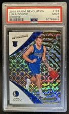 2018-19 Panini Revolution Luka Doncic Groove Rookie RC #128 Mavericks PSA 9