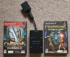 PS2 Champions of Norrath & Return to Arms 2 game lot 4 Player Adapter Tested