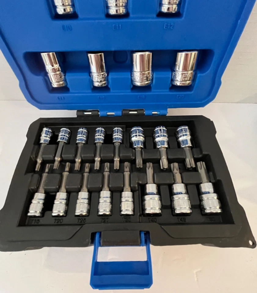Kobalt Internal External Star Bit Socket Set 1/4 in drive 3/8 in drive 23PC - Image 4 of 4