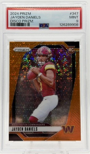 2024 Panini Prizm - Rookies Jayden Daniels #347 Disco Prizm (RC) PSA 9