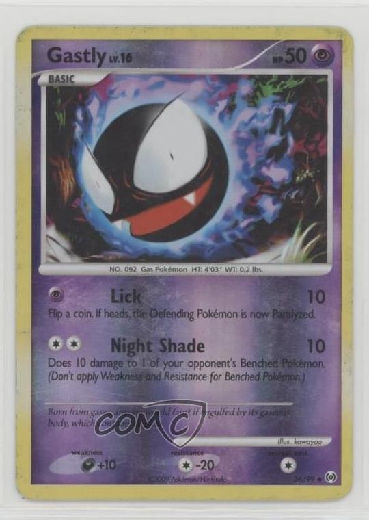 Gastly Reverse Foil Pokémon Platinum Arceus #36 2009