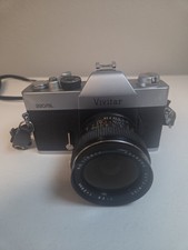 Vivitar 220/SL Silver SLR Film Camera w/ Asanuma f 28mm 1 : 2.8 Lens