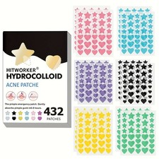 432 Colorful Star Pimple Patches Invisible Acne Cover Stickers