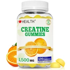 120 Counts Creatine Monohydrate Gummies - Increase Strength and Build Muscle
