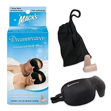 Mack's Dreamweaver Contoured Sleep Mask - Comfortable, Adjustable, Dual Strap
