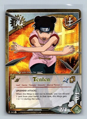 Naruto CCG Tenten 562 - GOLD Text Rare 1ST ED - Fateful Reunion | eBay