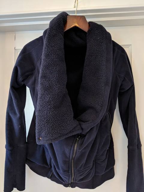 Nwt Lululemon Stand Out Sherpa Jacket Bomber Black Size 4 Small Ebay