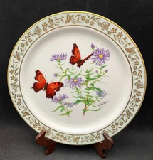 Lenox Butterflies & Flowers #1  - Question Mark Butterfly & New England Aster