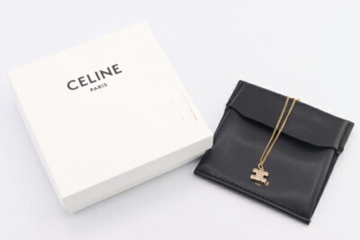 CELINE Necklace Triomphe Rhinestone Necklace 460GB6BZI.35OR