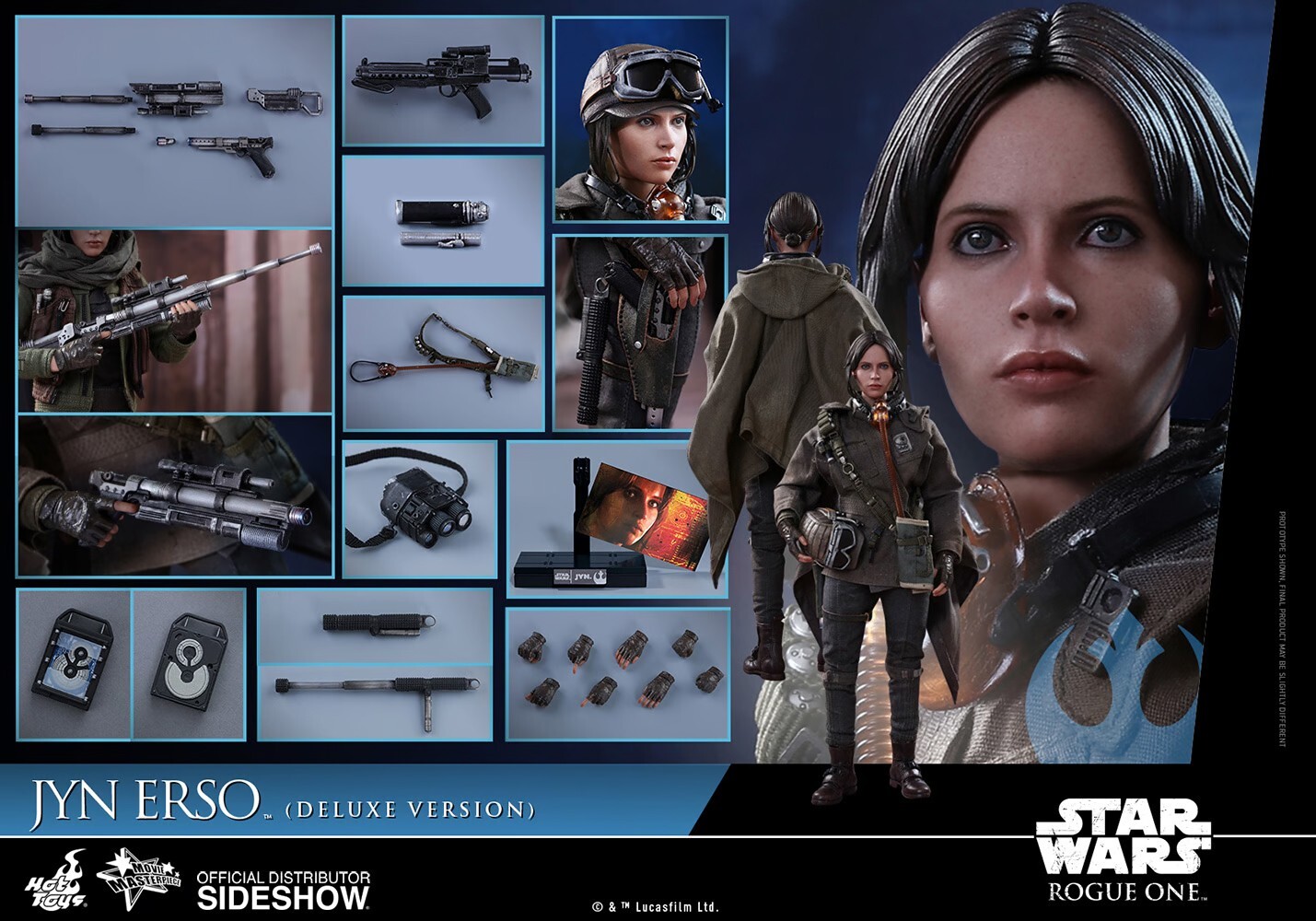 Hot Toys Star Wars Rogue One. Jyn Erso! DELUXE Version! NIB!