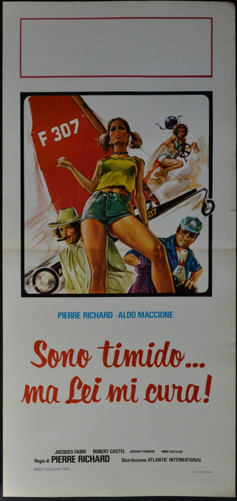 Locandina originale film SONO TIMIDO... MA LEI MI CURA (1978) - Regia di Pierre Richard