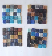 100 Pieces 3/4" Square Mini Glass Craft Decorative Mosaic Tiles ~ USA Ship