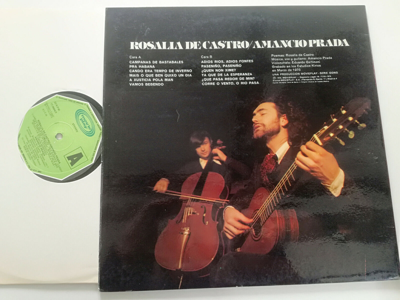 Schat toren betalen Amancio Prada Rosalia de Castro SPAIN GF lp Vinyl 1975 | eBay
