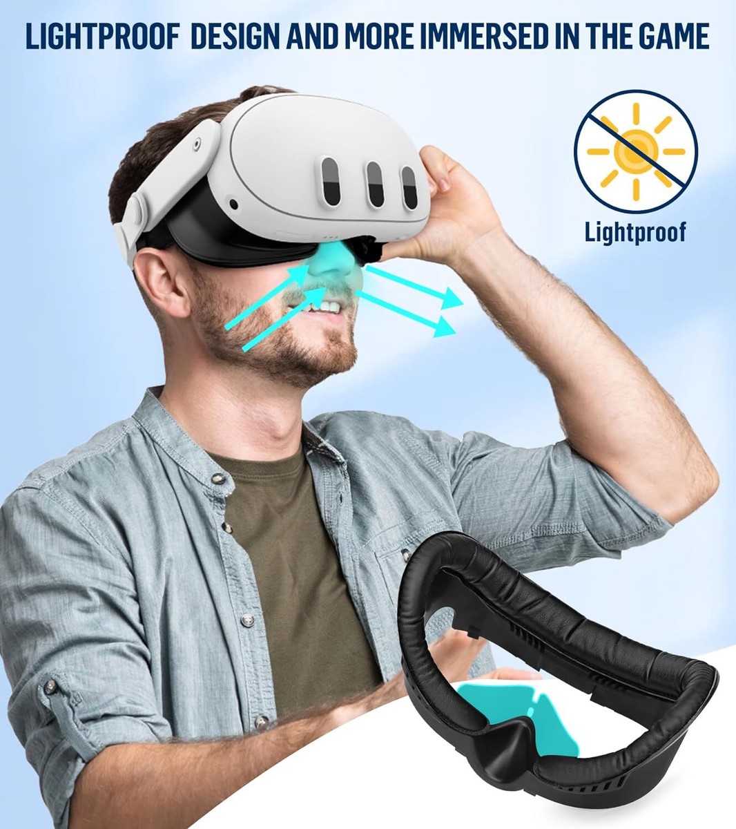 Nose Pad Vr Headset Sweat Meta Glasses Facial Interface Face Cover