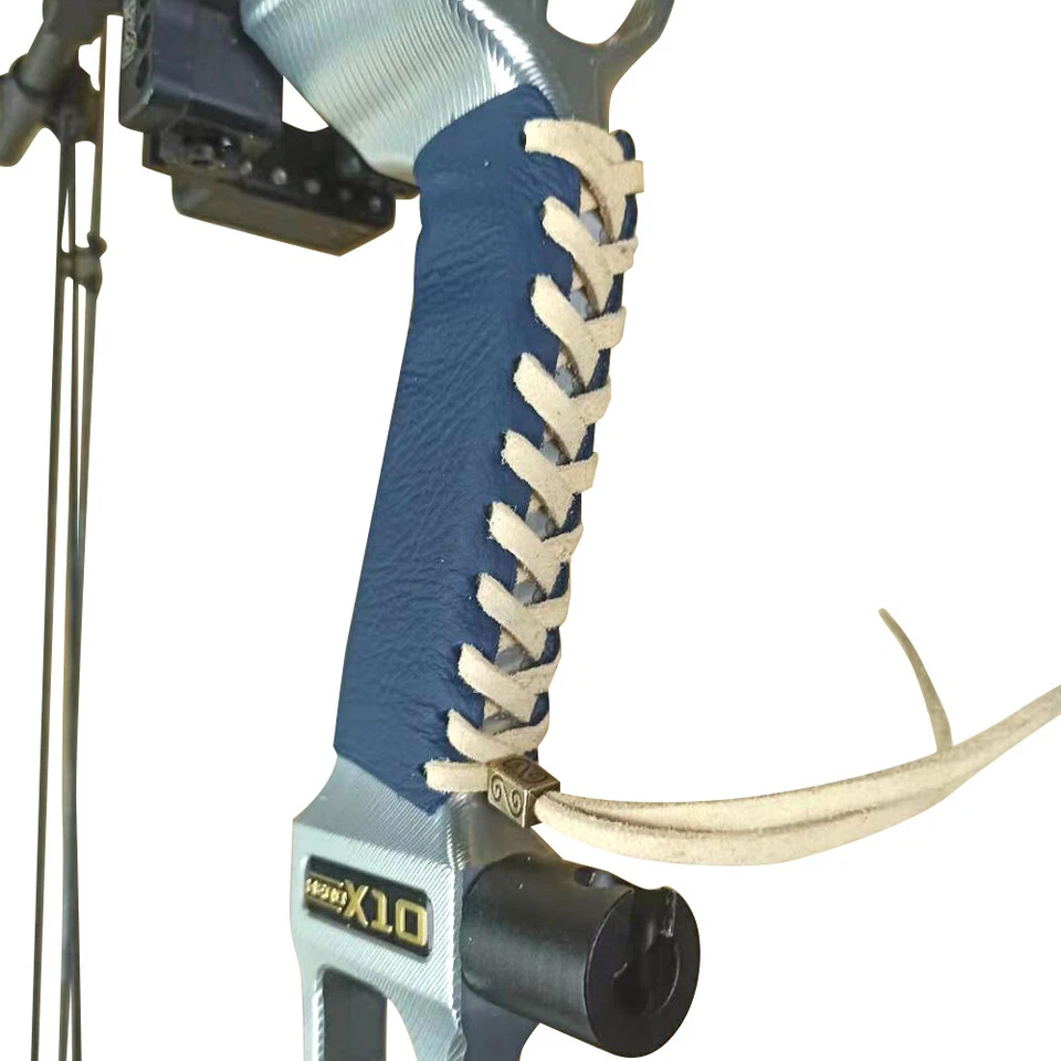 Archery Bow Handle Skin Leather Cover Grip Protector Non-slip CompoundBow Target - Image 3 of 4