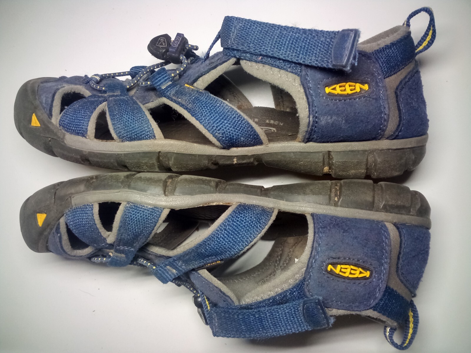 KEEN Scarpe sandali da trekking lavabili a punta chiusa blu giallo donna taglia 5