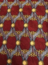 VTG Burberrys Red Gold Blue Oval Royal Print Silk Tie Old Money Quiet Luxury