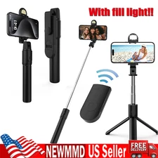 Selfie Stick Tripod Bluetooth Wireless Remote Stand For iPhone 15 Pro Max 14 13
