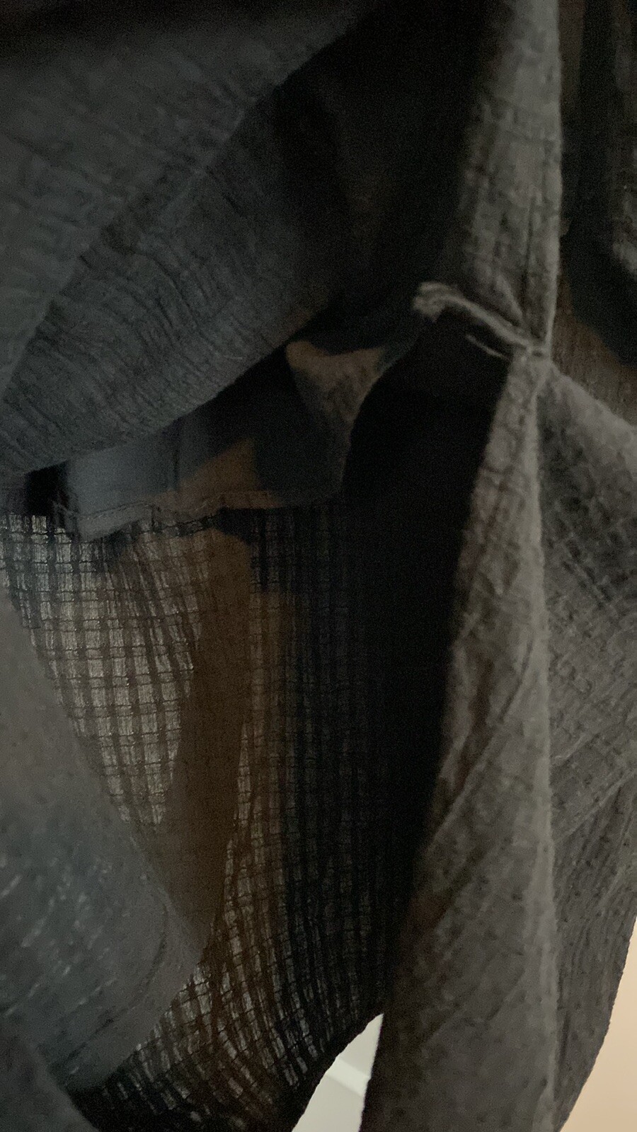 Black Cotton Universal Thread Button Down Dress M… - image 9