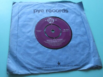 LONNIE DONEGAN-MICHAEL,ROW THE BOAT VINYL 7'' VINYL SINGLE 1961 ON PYE 7N.15371