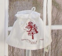 Lillabelle Romantik Weiß Rot Lampenschirmhusse Shabby Franske Landhaus Country