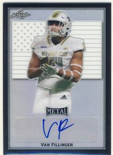 VAN FILLINGER 2020 Leaf Metal Army All-American Bowl Black /5 AUTO UTAH