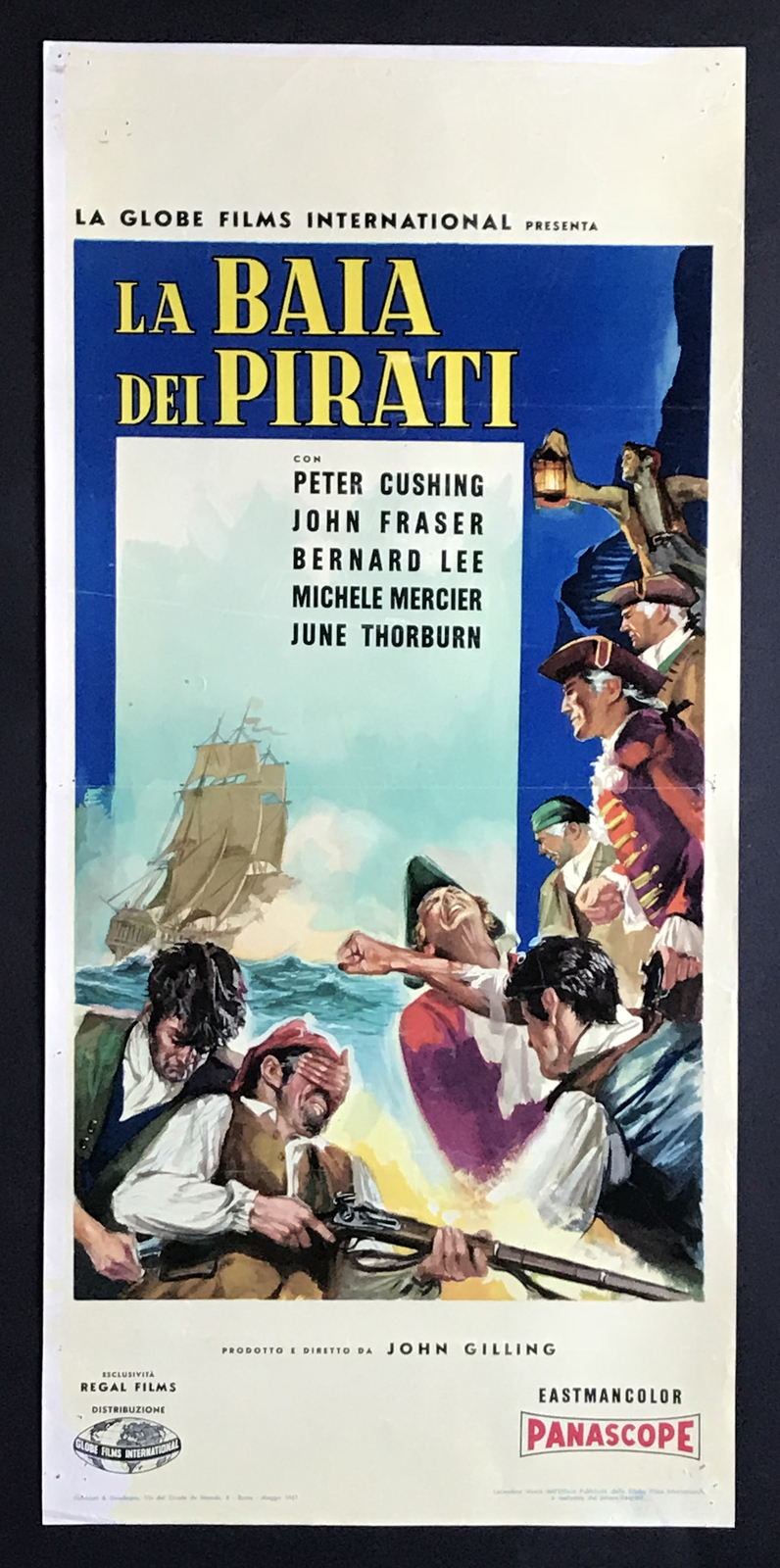 Locandina originale film La baia dei pirati (1961) - Regia di John Gilling