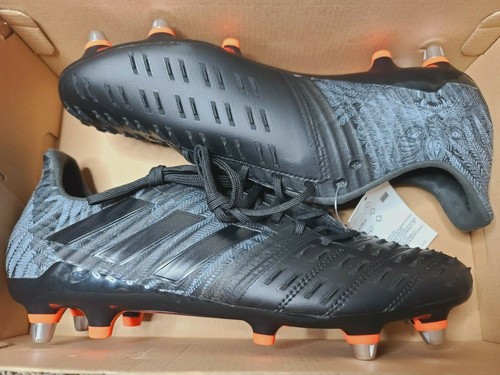 Adidas Predator Malice Control Mens Size 8.5 Rugby Cleats Black/Orange F36360