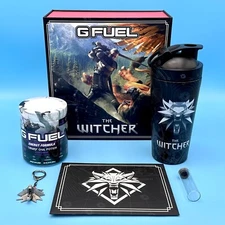 G Fuel The Witcher Tawny Owl Potion Vial Collector's Box Shaker Cup Medallion