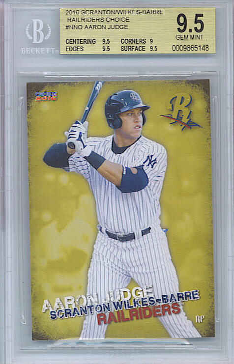 ‪‪❤︎‬ 2016 SCRANTON WILKES-BARRE RAILRIDERS Aaron Judge #11 BGS